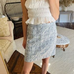 New Loft blue & white skirt